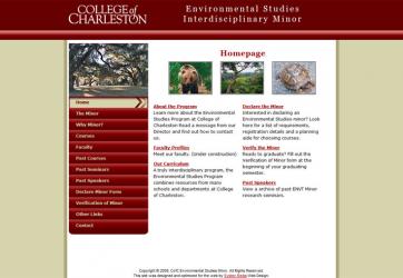 College of Charleston Environmental Studies Minor